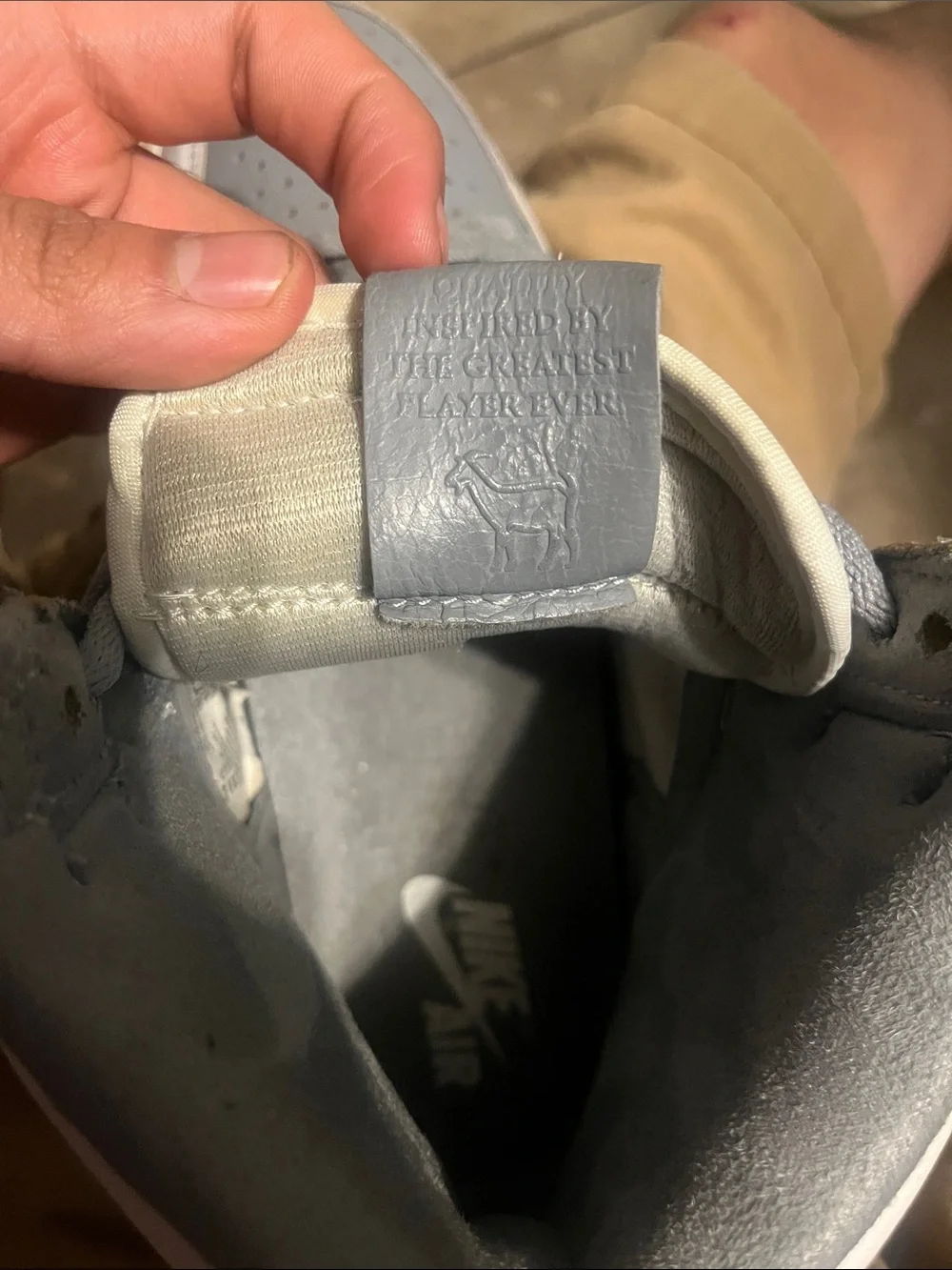 Nike Air Jordan 1 High Top Sneakers - Grey & White